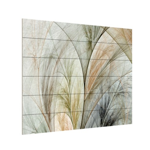 Trademark Fine Art -James Burghardt 'Fractal Grass V' Wood Slat Art - image 1 of 4