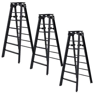 Set of 3 Black Ladders for WWE & AEW Wrestling Action Figures - 1 of 1