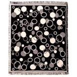 Simply Home Black and White Afghan Circle Throw Blanket 50" x 60"