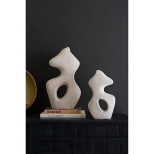 Paper Mache Sculptures – 15" Tall Handcrafted Decorative Set of 2 by Kalalou - 1 of 3