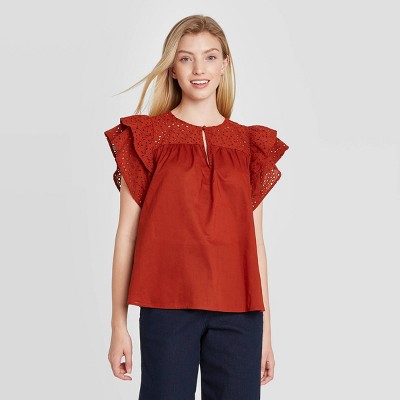 ruffle sleeve top target