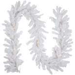 Northlight 9' x 8" Prelit Snow White Artificial Christmas Garland - Clear Lights
