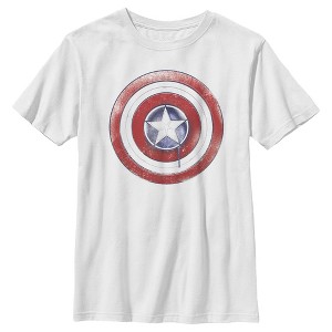 Boy's Marvel The Falcon and the Winter Soldier Paint Shield T-Shirt - 1 of 4