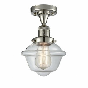 Oxford - 1 Light Semi-Flush Mount In Traditional Style-11 Inches Tall and 7.5 Inches Wide - 1 of 1