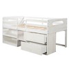 Whisen Modern Design Twin Size Loft Bed with Two Shelves and Two Drawers - 4 of 4