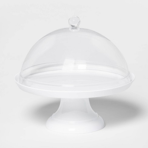 White glass cake discount stand