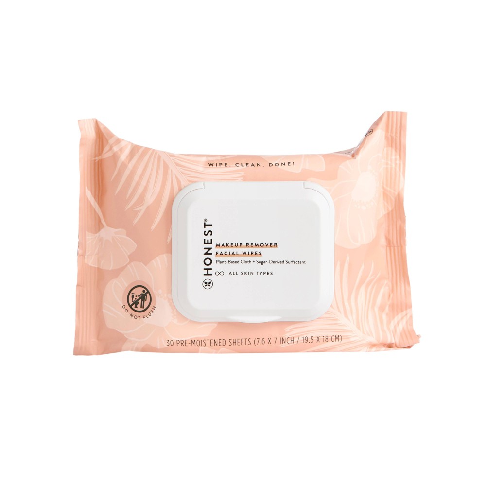 Photos - Cream / Lotion Honest Beauty Unscented Makeup Remover Wipes - 30ct
