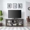 58 Inch Alder Brown/Metal TV Stand - Henn&Hart - 3 of 4