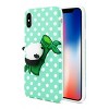 Reiko iPhone X/iPhone XS TPU Design Case with 3D Soft Silicone Poke Squishy Panda in Green - 2 of 4