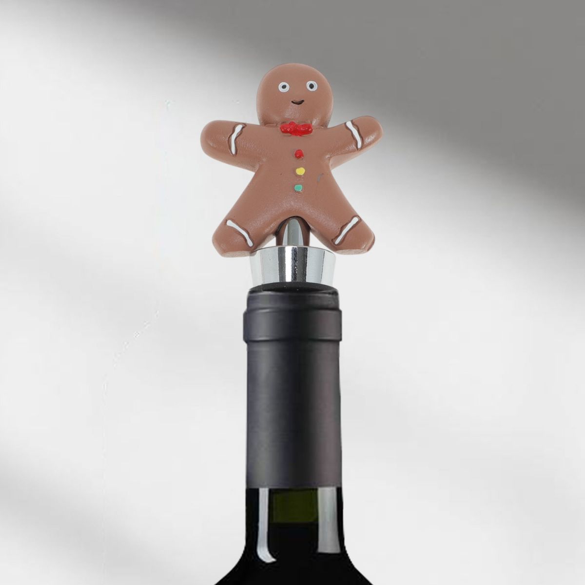 Unique Bargains Gingerbread Man Bottle Stopper Zinc Alloy ABS Silicone 1 Pc - thumbnail 5