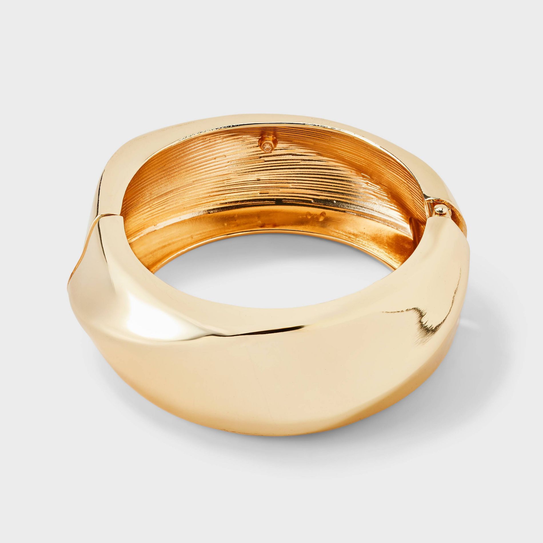 Irregular Shaped Hinge Bangle Bracelet - A New Day™ Gold
