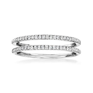 Ross-Simons 0.20 ct. t.w. Diamond Jewelry Set: 2 Stackable Rings in Sterling Silver - 1 of 4