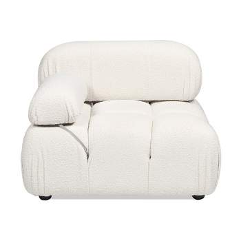 Jennifer Taylor Home Marcel 36" Bubble Modular Modern Lounge Arm Chair, Ivory White Boucle