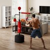 Soozier 4-in-1 Boxing Punching Bag Stand with 2 Speedballs, 360° Relax Bar, & PU-Wrapped Bag & Adjustable Height - 2 of 4