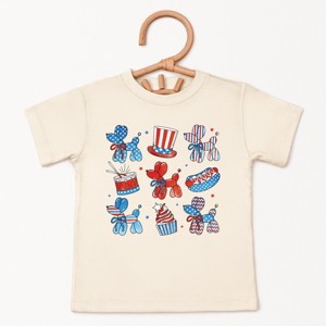 The Juniper Shop Patriotic Balloon Animal Chart Toddler Short Sleeve Tee - 1 of 4