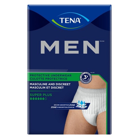 TENA Men Super Plus Incontinence Underwear, Heavy Absorbency, L/XL, 56 Count