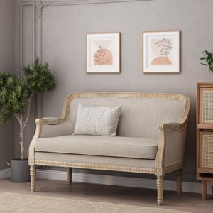 Christopher Knight Home Trask French Country 49.75"W Fabric Upholstered Loveseat - 1 of 4