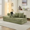KTMBDW Convertible Sleeper Sofa Bed with 3 Pillows, Chenille Folding Mattress Couch with Armrest, Floor Sofa Lounge Couch for Living Room - 4 of 4