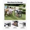 VEVOR 80QT Rolling Ice Chest, Holds up to 50 Bottles / 110 Cans, Portable Patio Party Bar Drink Cooler Cart with Bottom Shelf & Shelves, Black&Gray - 4 of 4