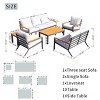 Moda Furnishings 7-person Outdoor Patio Aluminum Conversation Set With Gray Cushions - 4 of 4