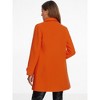 Allegra K Women's Winter Outerwear Peter Pan Collar Mid-thigh A-line Single Breasted Coat - 4 of 4
