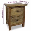 vidaXL Nightstand Solid Mahogany Wood 15.7"x11.8"x20.1" - 4 of 4