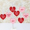 Big Dot of Happiness Conversation Hearts - Valentine's Day Decorations - Tree Ornaments - Set of 12 - 2 of 4