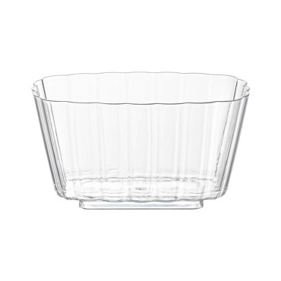 Smarty Had A Party 5.5 oz. Clear Fluted Rectangular Plastic Pudding Cups - 288 pcs
