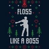 Men's Design By Humans Floss Like A Boss Ugly Christmas Sweater By shirtpublic Tank Top - 2 of 3