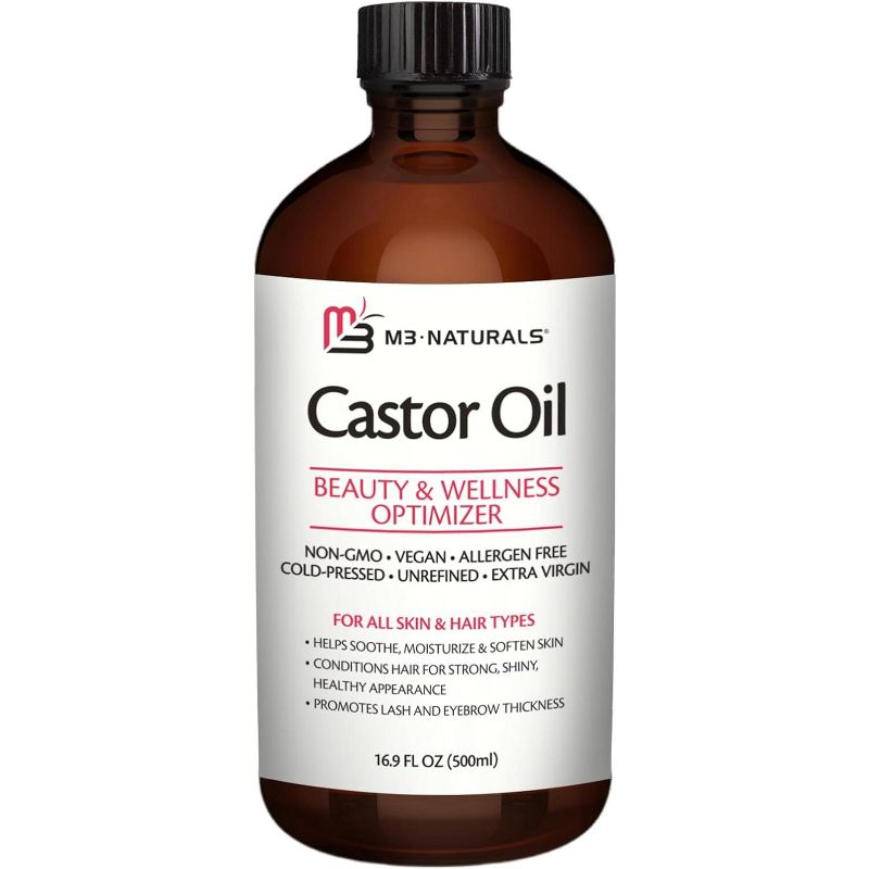 Pure Castor Oil Pack Kit, Organic Castor Oil Cold Pressed Glass Bottle Adjustable Reusable Cotton Castor Oil Wrap for Detox Wellness, M3 Naturals, 3 of 8