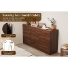12 Drawer Dresser for Bedroom, 61 Inch Wood Dresser with Power Outlet, Wide Chest of Drawers for Living Room, Hallway - 4 of 4