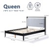 Accent Bed Frame Modern Upholstered Headboard with Silent Slats for Bedroom - Queen - 3irtyhousy - 4 of 4