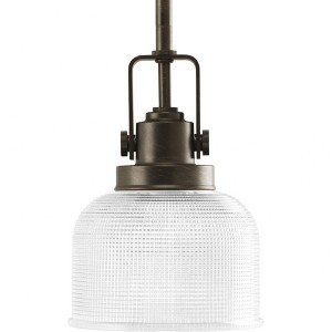Progress Lighting Archie 1-Light Mini-Pendant, Polished Chrome, Prismatic Glass Shade - 1 of 2
