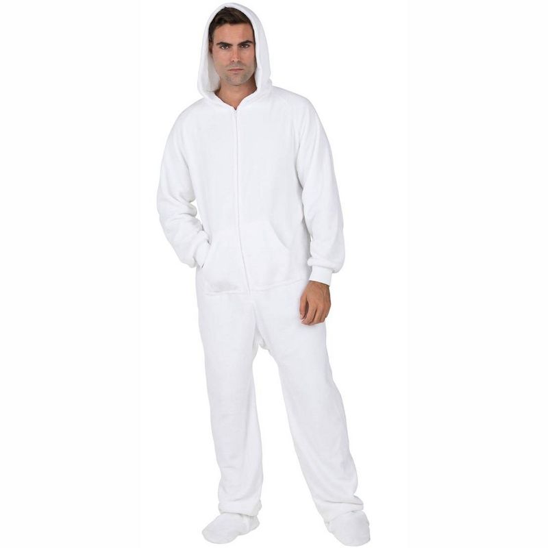 Footed Pajamas - In The Clouds Adult Hoodie Chenille Onesie, 2 of 5