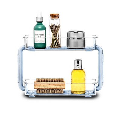 2 Tier Plastic Bathroom Organizer - madesmart
