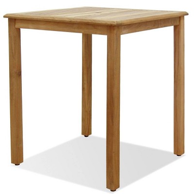 Eden Patio Teak Wood Bar Height Square Table - International Home Miami