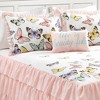 3pc Full Flutter Butterfly Bedspread Kids' Quilt Set Pink - Lush Décor - image 4 of 4