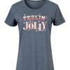 Women's - Instant Message - Christmas Feelin' Jolly Graphic T-shirt Dress - 2 of 4