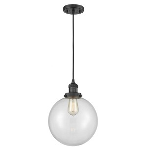 Beacon - 1 Light Cord Hung Mini Pendant In Industrial Style-13 Inches Tall and 10 Inches Wide - 1 of 1