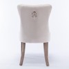 DOMETOUR 2Pcs Modern High-end Velvet Upholstered Dining Chair with Wood Legs Nailhead Trim - image 4 of 4