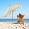 Northlight Outdoor Boho Beach Market Umbrella with Tilt - 6.5' - Cream - 2 of 4