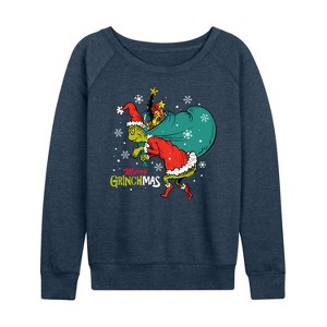 Women's - Dr. Seuss -  Lightweight French Terry Wide Neck Long Sleeve Shirt - 1 of 4