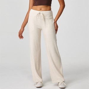 Clotth Women's Casual Pants - Drawstring Waist with Pockets, Relaxed Fit Sweatpants, Loose Sporty Outdoor Pants - 1 of 4