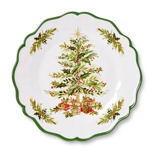 Certified International (Set of 4) 11" Holly Tree Melamine Dinner Plates - 1 of 4