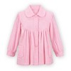 Collections Etc Soft Fleece Button Down Night Shirt with Pockets - Comfy Flattering Fit Over Pajamas or Nightgown - 2 of 4