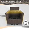 EAGLE PEAK Ocean Vista 4 piece Wicker Outdoor Patio Seating Set, Variated Wicker Conversation Swivel Chairs Set with Cushions - 4 of 4