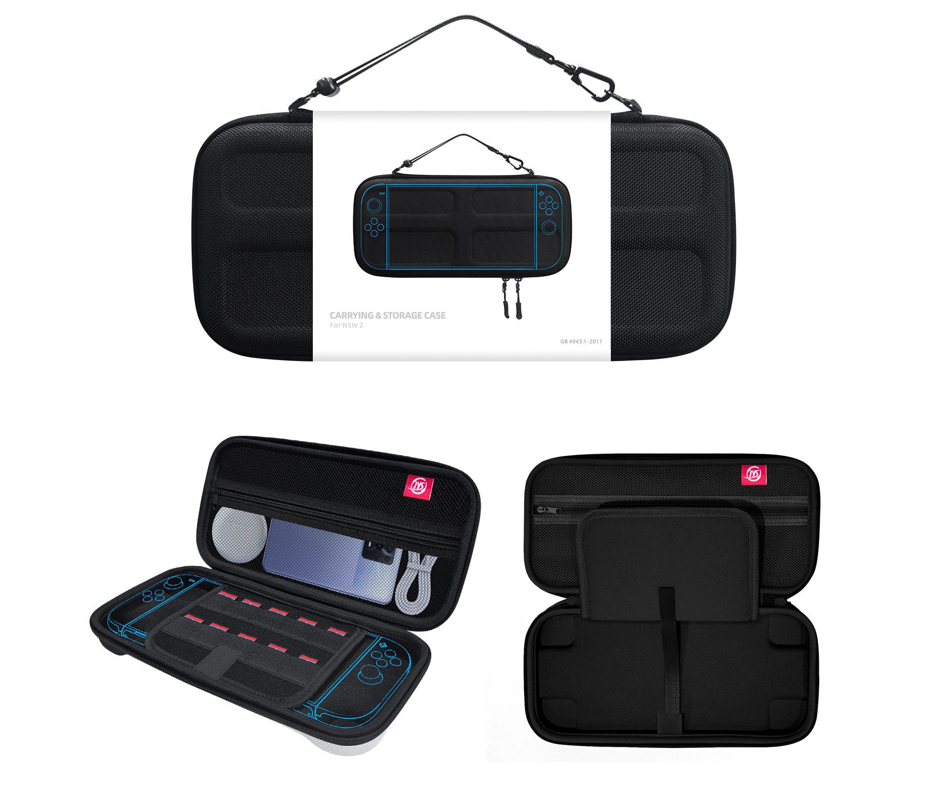 Link Nintendo Switch 2 Portable Travel Carry Case Waterproof Shell Pouch With Pockets