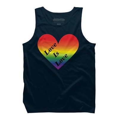 Adult Design By Humans Love Is Love Rainbow Heart Pride By ArnyaTees Tank Top