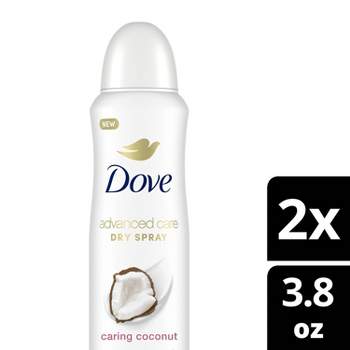 Dove Beauty Caring Coconut Dry Spray Antiperspirant Deodorant - 3.8oz/2ct