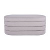 TUYOHW Taupe Velvet Ottoman Bench,End of Bed Bench with Storage,265 lb Capacity,40.5" Oval Storage Bench for Living Room,Bedroom,Entryway - 2 of 4